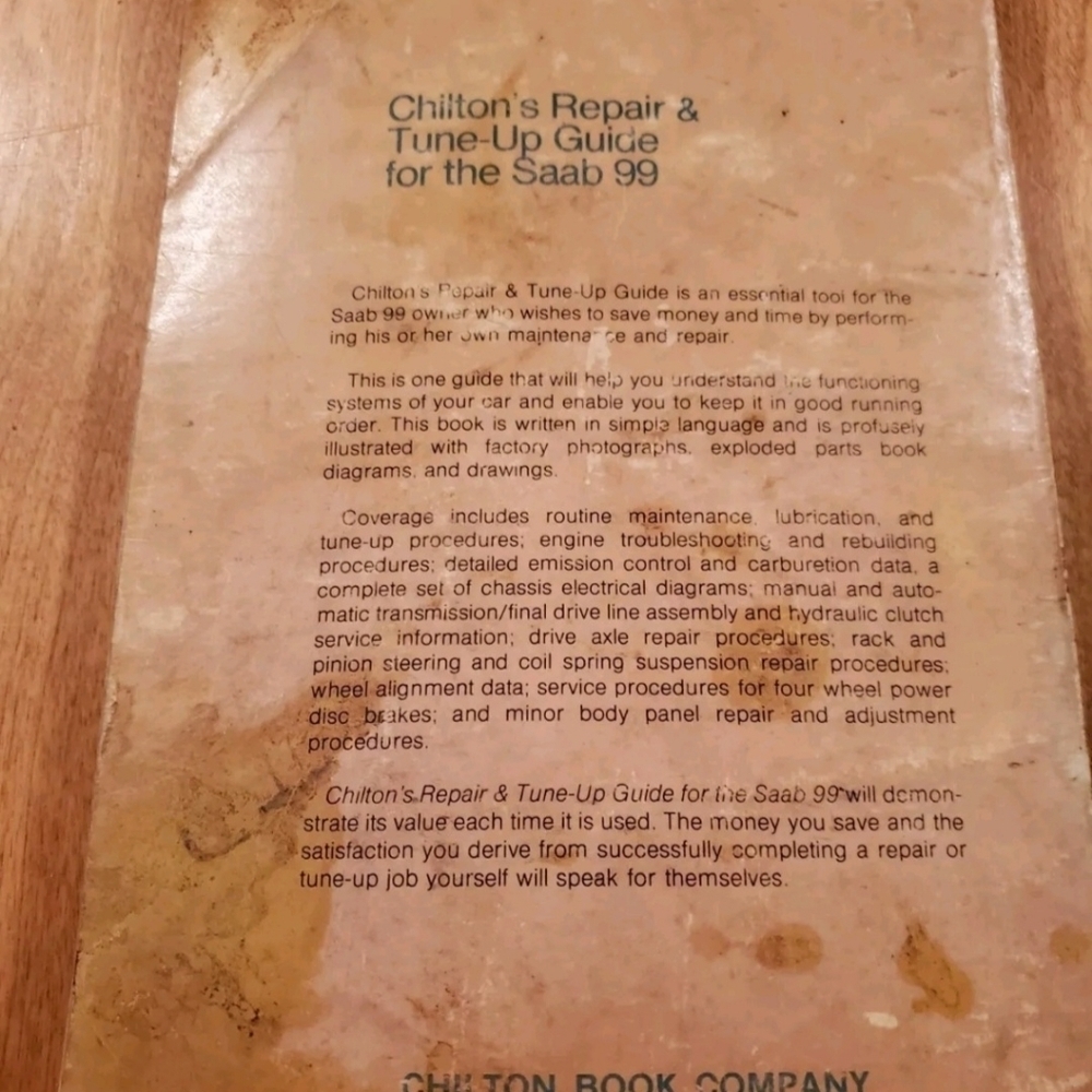 Chilton's SAAB 99 Repair & Tune Up Guide All Models 1969-1975 - Picture 3 of 4